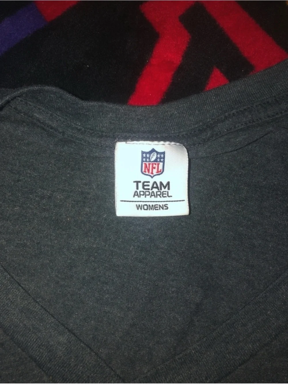 NFL Raiders Girls' Gray V-Neck Graphic Tee